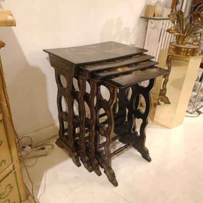 Chinoiserie Lacquered Nesting Tables