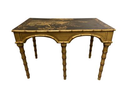 Chinoiserie and Faux Bamboo Coffee Table