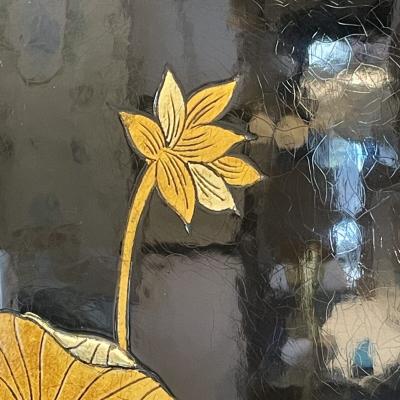 Chinoiseries Red Lacquered Bureau Abattant France XX century