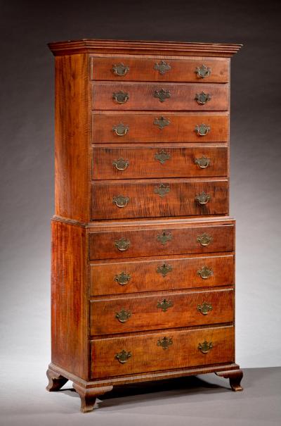 Chippendale Chest on Chest