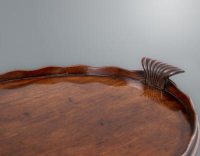 Chippendale Designed Mahogany Oval Tray of Excellent Proportions