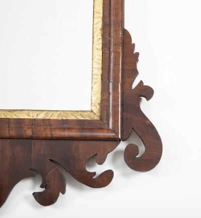 Chippendale Fretwork Mahogany Mirror with Gilt Phoenix
