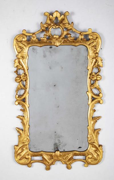 Chippendale Gilded Open Work Carved Wall Mirror
