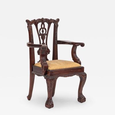 Chippendale Mahogany Childs Arm Chair