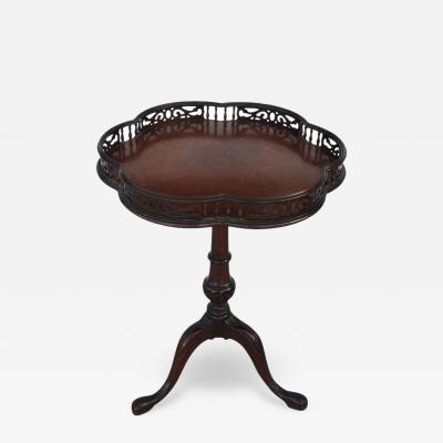 Chippendale Mahogany Tripod Table with Decorative Gallery Edge