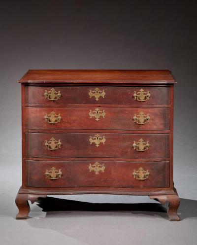 Chippendale Oxbow Chest with Blocked Ends