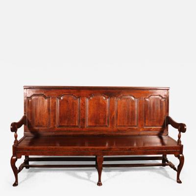 Chippendale Period Bench In Oak 18th Century