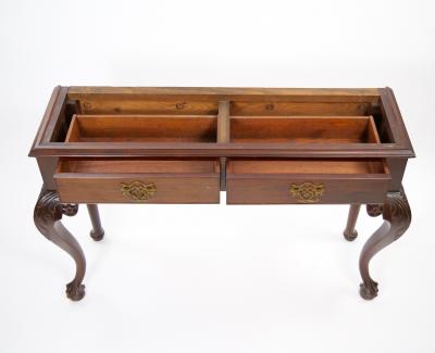 Chippendale Style 19th Century Mahogany Two Part Bookcase Cabinet on Stand