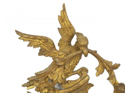 Chippendale Style Carved Giltwood Antique Pier Mirror 19th Century