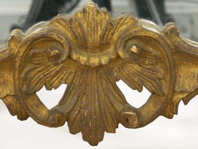 Chippendale Style Carved Giltwood Antique Pier Mirror 19th Century