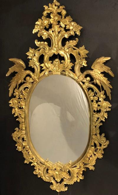 Chippendale Style Console Wall or over the Mantle Mirrors a Pair Italian