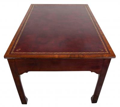 Chippendale Tooled Leather Top Partners Desk