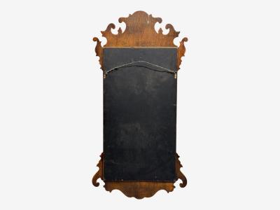 Chippendale Wall Mirror Mahogany Beveled Glass UK 20th c 