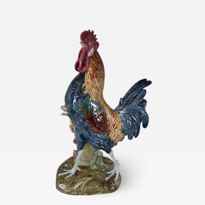 Choisy le Roi Choisy Majolica Rooster Cockerel Vase by Paul Comolera