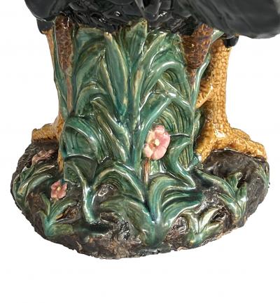 Choisy le Roi Large French Polychromed Ceramic Rooster in the Manner of Choisy le Roi