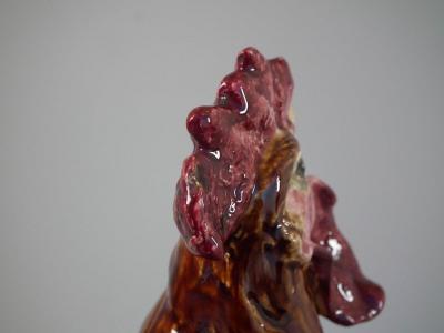 Choisy le Roi Majolica Rooster Cockerel Vase by Louis Carrier Belleuse