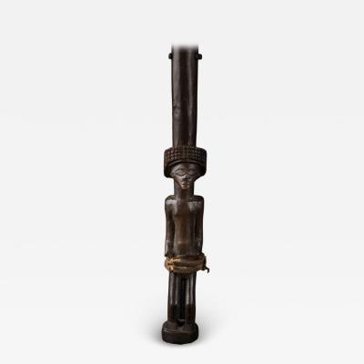 Chokwe Ceremonial Spear with sculptured figure at the base DRC