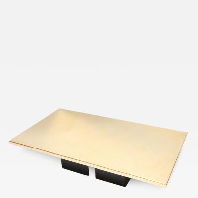 Christian Aime Heckscher Rare Christian Heckscher Brass Etched Coffee Table