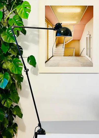 Christian Dell Christian Dell Bauhaus Industrial Table Clamp Wall Lamp Koranda Austria 1930s