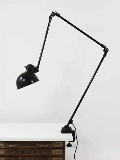 Christian Dell Christian Dell Bauhaus Industrial Table Clamp Wall Lamp Koranda Austria 1930s