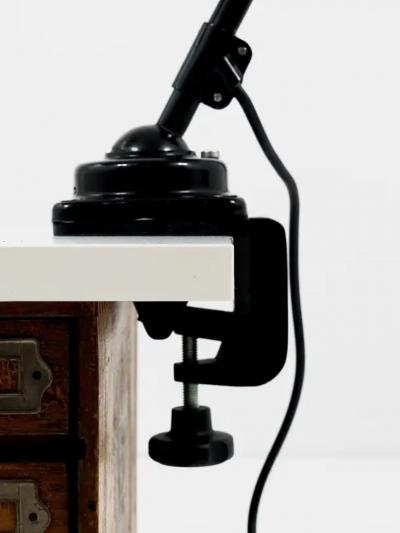 Christian Dell Christian Dell Bauhaus Industrial Table Clamp Wall Lamp Koranda Austria 1930s