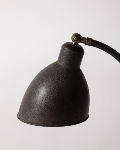 Christian Dell Enameled Metal and Bakelite Table Lamp by Christian Dell Germany c 1930