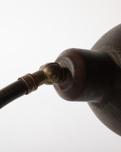 Christian Dell Enameled Metal and Bakelite Table Lamp by Christian Dell Germany c 1930