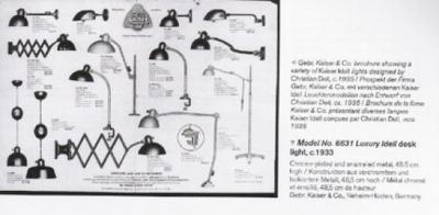 Christian Dell German Early Modern Bauhaus Desk Clamp Task Lamp Model 6740 by Christian Dell