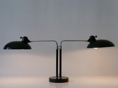 Christian Dell Rare Christian Dell Two Armed Bauhaus Desk Light 6660 for Kaiser Idell 1930s