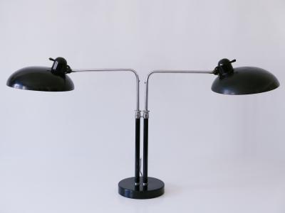 Christian Dell Rare Christian Dell Two Armed Bauhaus Desk Light 6660 for Kaiser Idell 1930s
