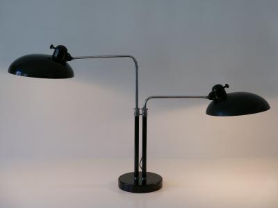 Christian Dell Rare Christian Dell Two Armed Bauhaus Desk Light 6660 for Kaiser Idell 1930s
