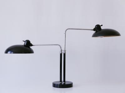 Christian Dell Rare Christian Dell Two Armed Bauhaus Desk Light 6660 for Kaiser Idell 1930s