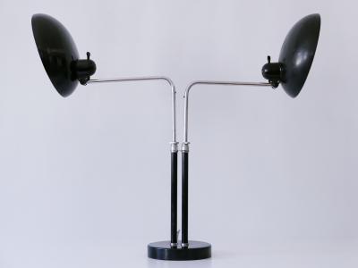 Christian Dell Rare Christian Dell Two Armed Bauhaus Desk Light 6660 for Kaiser Idell 1930s