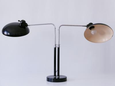 Christian Dell Rare Christian Dell Two Armed Bauhaus Desk Light 6660 for Kaiser Idell 1930s