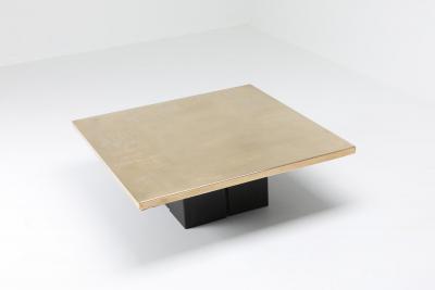 Christian Heckscher Christian Heckscher Brass Etched Coffee Table