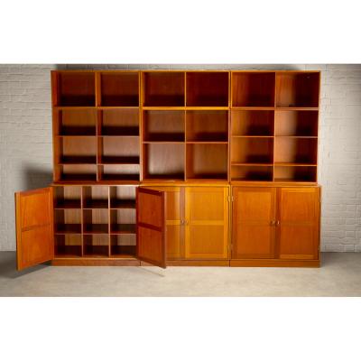 Christian Hvidt Modular Teak Bookshelves By Christian Hvidt for S borg M bler Denmark 1960s