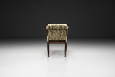 Christian Kraas Upholstered Art Deco Armchair by Christian Kraas France ca 1930s