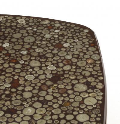 Christian Krekels Christian Krekels Black Rectangular Coffee Table Inlaid With Minerals