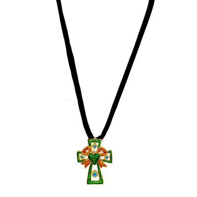 Christian Lacroix Christian LaCroix Gold Plated and Enamel Cross