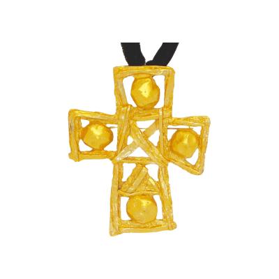 Christian Lacroix Large Gold Plated Cross by Christian LaCroix