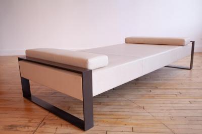 Christian Liaigre A Timeless Padd Leather Daybed Crafted by Christian Liaigre 