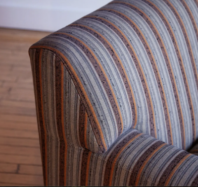 Christian Liaigre Fantastic Christian Liaigre Upholstered Chair and Ottoman 2010s
