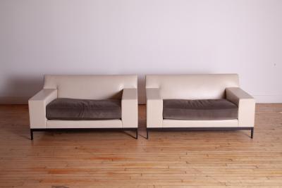 Christian Liaigre Pair of Christian Liaigre Bouddha Club Chairs