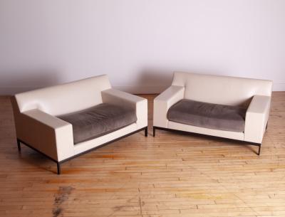 Christian Liaigre Pair of Christian Liaigre Bouddha Club Chairs