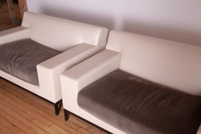 Christian Liaigre Pair of Christian Liaigre Bouddha Club Chairs