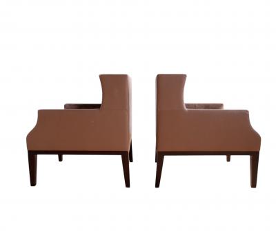 Christian Liaigre Pair of Christian Liaigre Cara bes Armchairs