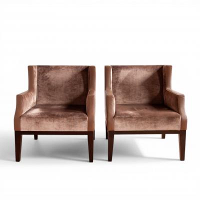 Christian Liaigre Pair of Christian Liaigre Cara bes Armchairs