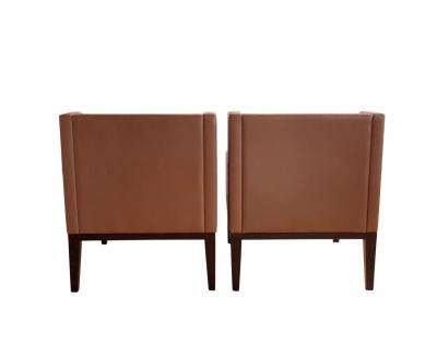 Christian Liaigre Pair of Christian Liaigre Cara bes Armchairs