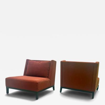 Christian Liaigre Pair of Christian Liaigre Latin Slipper Chairs for Holly Hunt