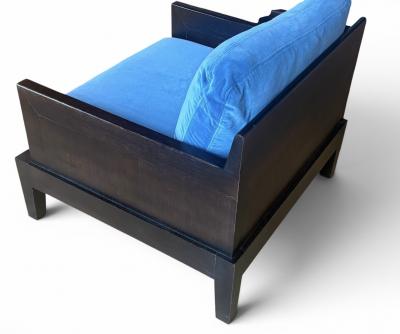 Christian Liaigre Pair of Christian Liaigre Opium Club Chairs in Velvet
